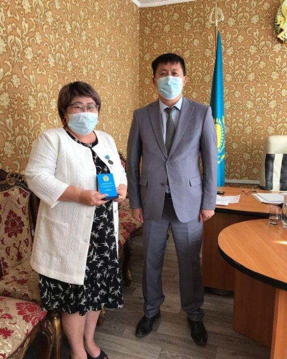 Жұмашева Толқын Нұрғалиевна “Ы.Алтынсарин” төсбелгісімен марапатталды.